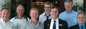 Delegates and presenters (Back l to r) Peter Sinclair,  Jane van der Spuy and Dean Trattles. (Front l to r) John Owen-Ellis, Cornu Perold, Nico Marneweck and Willie Becker